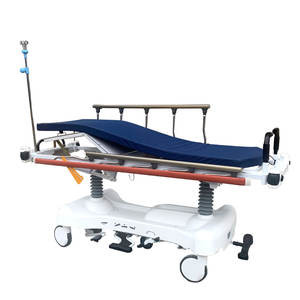 China Aluminum Stretcher PP Trolley With IV Pole And Oxygen Tank Holder factory