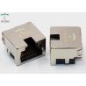 China Female Low Profile RJ45 Connector R / A Offset / Overhangs PCB Thru - Hole Mounting factory