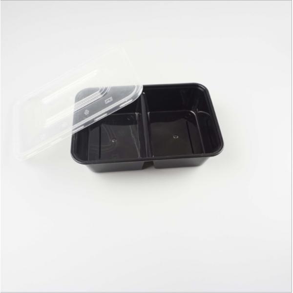 Quality 500ml 2 Compartment Takeaway Disposable Food Container With Lid for sale