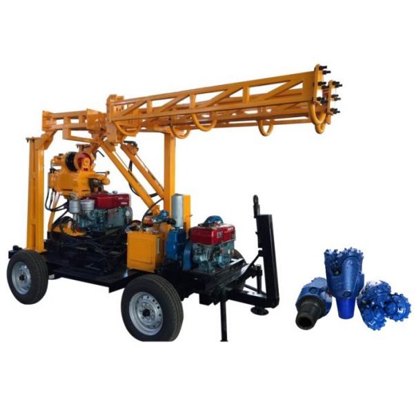 Quality Compact Structure Borehole Drilling Rig 250m Depth With Crawler Trailer Skid Type for sale
