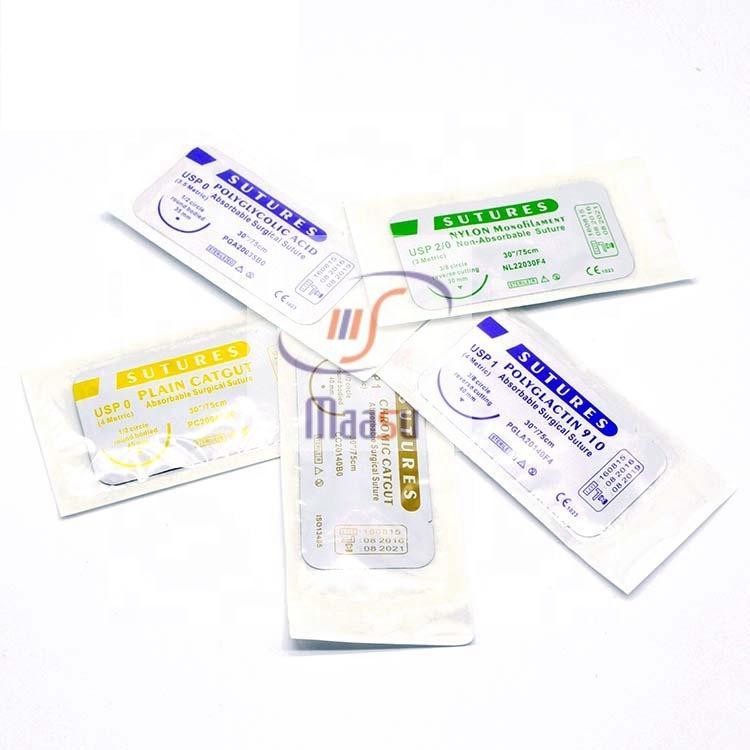 China Nylon PGA Silk Disposable Surgical Suture With Needle factory