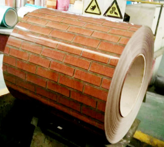 Quality DX51D PPGI Brick Pattern Color Coated Steel Coil For Building for sale
