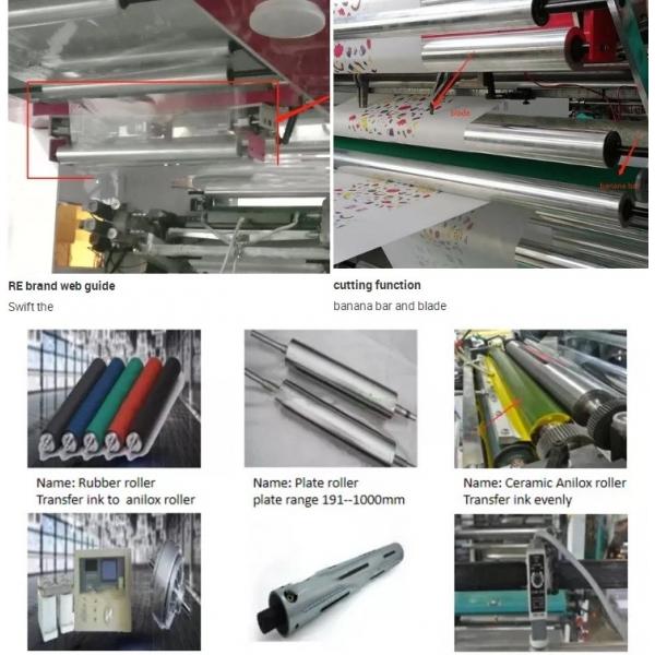 Quality HJ 4 Colour 800mm Non Woven Printing Machine for PE, PP, Cellophane, Plastic for sale