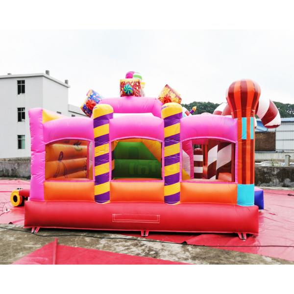 Quality Sugar Candy House 6x6x3.2M Commercial Jumping Castles for sale
