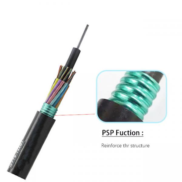 Quality GYTS with Water-blocking tape 36 72 96 Core Armored Fiber Optic Cable for connecting communication equipments for sale