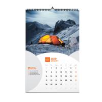 China 12 Months Custom Calendar Printing , Full Color Custom Wall Calendars With Hanger factory