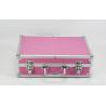 China Custom Pink Aluminum Hard Carrying Case For Electronic Cable Tools Size 360 * 240 * 100mm factory