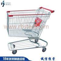 China Leffeck high quality 4 wheels stainless steel children shopping cart with handle factory