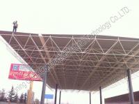 China Gas Station Light Steel Roof Trusses with Steel Space Frame Canopy factory