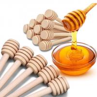 China 3 Inch Honeycomb Bamboo Kitchen Utensils Wood Honey Sticks Dipper factory