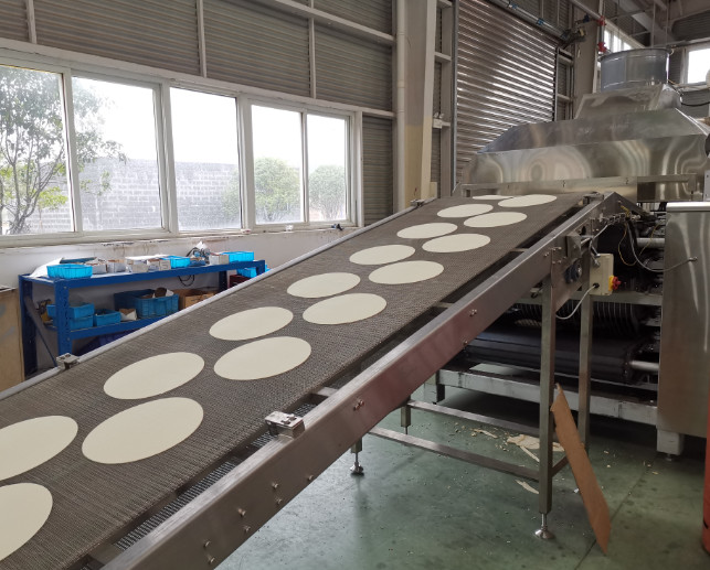 China G650 Industrial tortilla Production Line of 304 stainless steel equipped with touch screen for high capacity demand factory