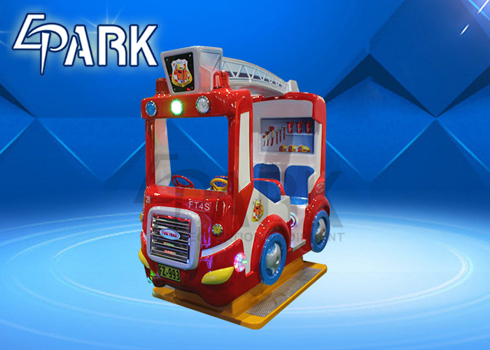 China English Version Fire Truck Kiddy Ride Machine Children Swing Car coin pull game machine for sale factory