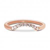 China Prettiest Real Diamond Fancy Promise Rings 14K Rose Gold Jewelry factory