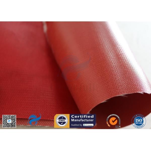 Quality Removable Insulation Jacket 0.45mm Red Color 510g Silicone Coated Fiberglass for sale
