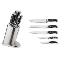 China Top quality 5PCS kitchen knife set with ABS forged handle in stianless steel knife stand factory