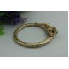 China Luxury design top quality zinc alloy light gold snake shape 60 mm width bag accessories handle factory