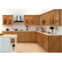 China Marble stone Countertop Solid Wood Kitchen Furniture , White Closeout Kitchen Cabinets factory