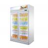 China Upright Supermarket Refrigerated Showcase Glass Door Beer Beverage Cooler Refrigerator Chiller factory