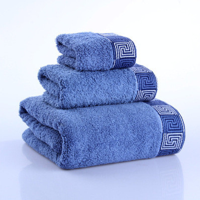 China Luxury Terry Plain Dyed 100% Cotton Soft Face Towel Bath Towel  Set thickening jacquard for sale