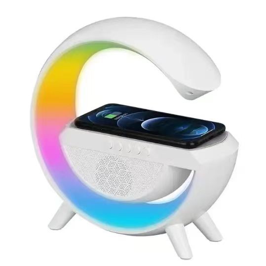 Quality 10W Smartphone Wireless Fast Charger Wireless Bluetooth Speaker With RGB Light Lamp for sale
