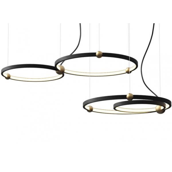 Quality Aluminum Acrylic Circle 300mm 400mm 500mm Ring Pendant Ceiling Light for sale