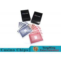 Quality 143g Casino Playing Cards / Waterproof Playing Cards With Black Core Paper for sale