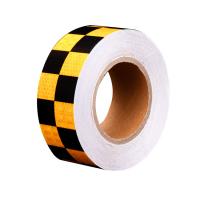 China Retro  Safety Hazard Warning Reflective Tape Black Yellow For Cars Colorful Strong Adhesion PVC factory