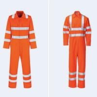 Quality High Visibility Reflective Safety Coveralls Cotton Safety Orange Hi Vis Overalls for sale