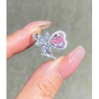 China Heart Cut Lab Grown Jewelry Pink Diamond Engagement Ring For Wedding factory
