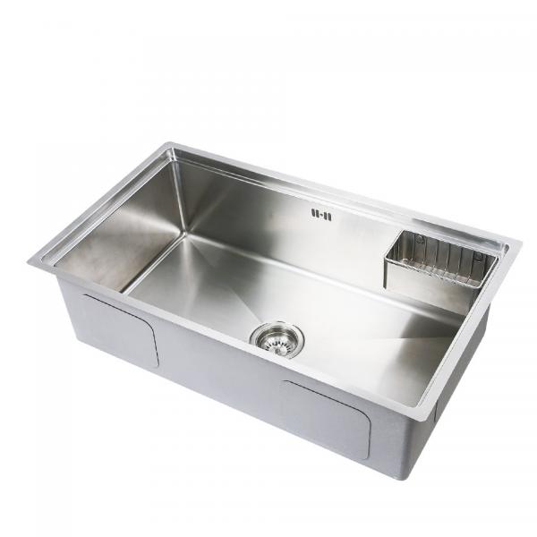 Quality Rectangular 33 Inch Stainless Steel Kitchen Sink With Satin Polished Finish for sale