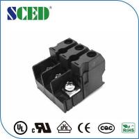Quality 3 Pin Feed Through Terminal Block Pitch 12.7mm 600V PC Black for sale