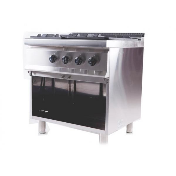 Quality Gas 4 Burner Stove Gas Oven Western Kitchen Equipment 800*700*920mm for sale