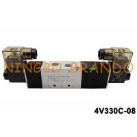China Airtac Type 1/4'' 4V330C-08 Solenoid Air Valve 5 Position 3 Way for sale
