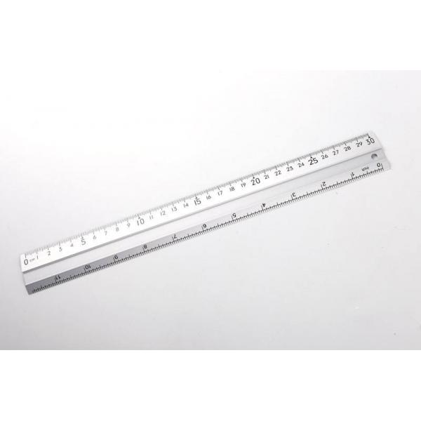 Quality Silver 30cm Aluminium Extrusion Profiles Alkali Anodized Aluminum Ruler for sale