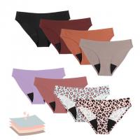 China S-XL Leakproof Period Panties Underwear Seamless Leopard Knitted Ice Silk factory