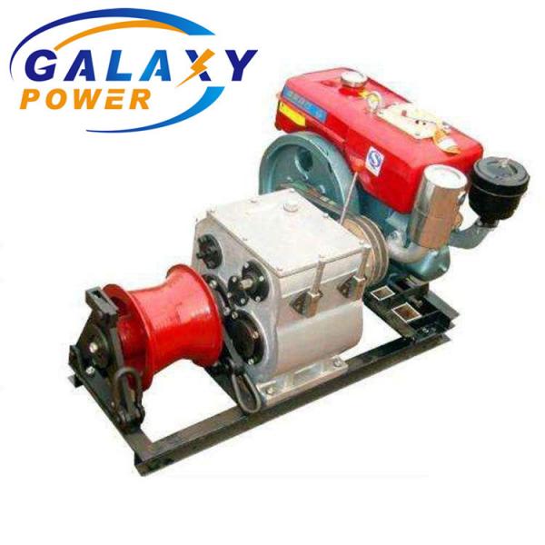 Quality 800kg-5.40ton Aluminum Alloy Hoist Winch Transmission Line Tool with Wire Rope and Handle for sale
