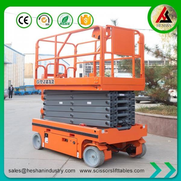 Quality Electric Mobile Scissor Lift Table Hydraulic Lifter Battery Powered 40 Feet for sale