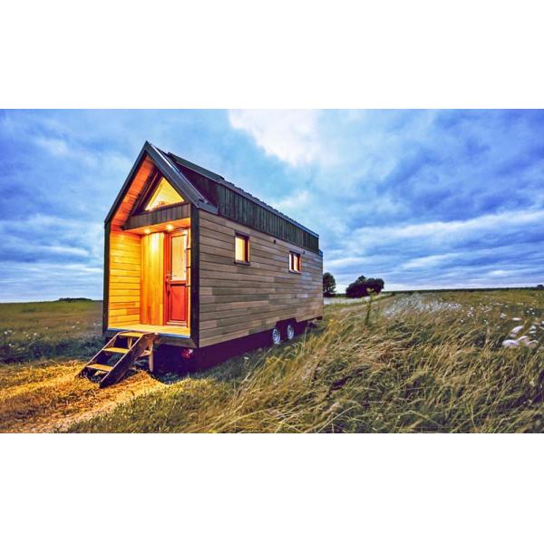 Quality Single Family Light Steel Prefab Modular Home Tiny House on Wheels Micro Mobile Unit for sale
