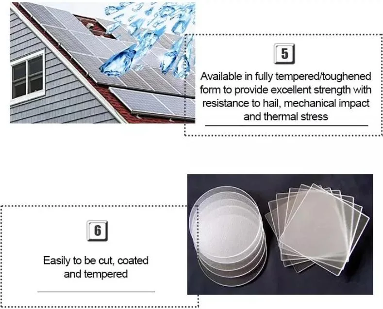 Factory Customize Size Low Iron Tempered Solar Photovoltaic Glass