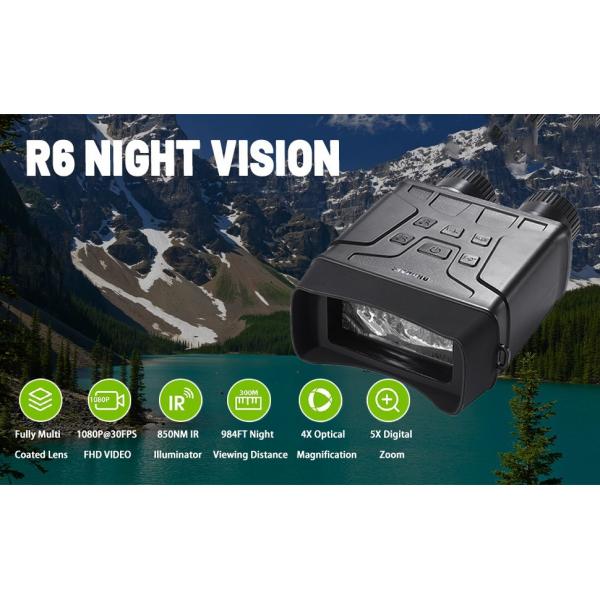 Quality 1080p CMOS Sensor Abs Binocular Night Vision Goggles Black Nite Vision for sale