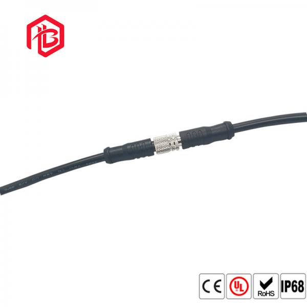 Quality Metal M8 3 Core Electric​ Cable Nylon​ Waterproof Male Female Connector for sale