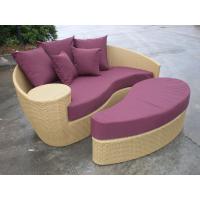 China Fashion Brown Outdoor Rattan Daybed , Garden / Patio Furniture factory