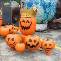 China High Performance Fiberglass Animatronic Weatherproof Pumpkin Decoration Halloween Festival factory