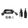 China IEC C19 Extension Power Cord NEMA L6 20P 20 Amp 250V 12 / 3 AWG Cable factory