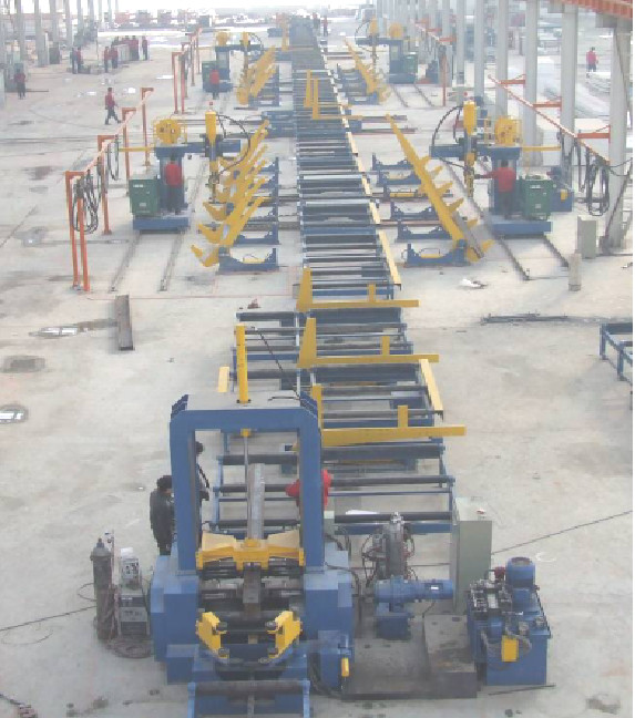 China Heavy Engineering Projects Heavy Duty H Beam Production Line For Turkey Project for sale