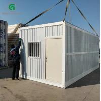 China Corrugated Wall Prefab Folding Container House Thermal Insulation Rock Wool Site Dormitory factory