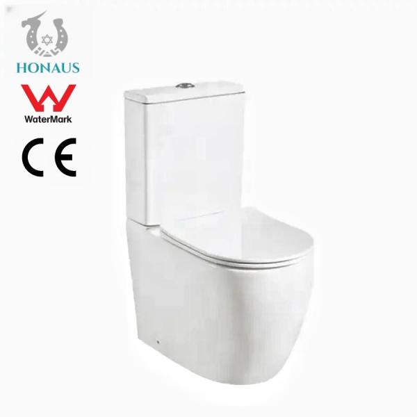 Quality Siphon Scratch Resistant Glaze Two Piece Toilet Bowl Easy Clean AU Watermark CE for sale