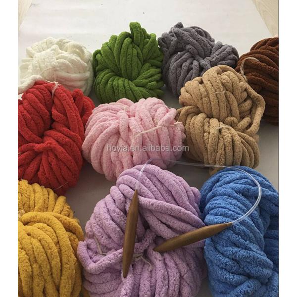Quality Giant Chunky Crochet Hand Knitting Chenille Yarn For Blankets for sale