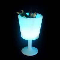 China wireless control shining plastic led ice bucket with stand for indoor and outdoor factory