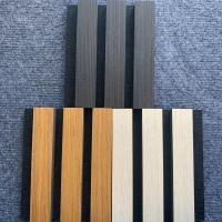 China Slat Wood Veneer Wall Panels Interior Decor Fluted Sound Proof Wall Panel factory